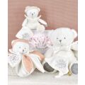 Doudou Geschenkset Teddybär mit Decke 30 cm Grau