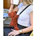 Doudou Plüsch-Umhängetasche Bär Terrakotta 30 cm