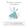 Doudou Schnuffeltuch Hase blau 3in1