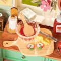 RoboTime 3D Holzbausatz Miniaturhaus Sonnige Landhausküche