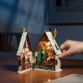 RoboTime 3D-Puzzle Miniaturhaus Leuchtendes Weihnachtshaus