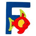 Fauna Alphabet Buchstabe F Fisch