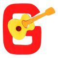 Fauna Alphabet Buchstabe G Gitarre