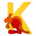 Fauna Alphabet Buchstabe K Känguru