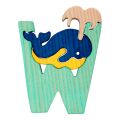 Fauna Alphabet Buchstabe W Wal