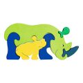 Fauna Massivholzpuzzle Nashorn