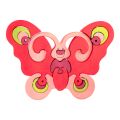 Fauna Holzeinlegepuzzle aus Massivholz Schmetterling rosa