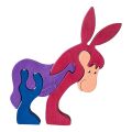 Fauna Massivholzpuzzle großer Esel