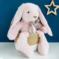 Doudou Histoire d'Ours Plüschfreund rosa Kaninchen 50 cm