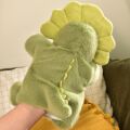 Doudou Histoire d'Ours Plüsch-Handpuppe Grüner Dinosaurier 24 cm