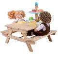Bigjigs Toys Picknickbank aus Holz für Puppen