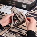 RoboTime 3D-Holzpuzzle Gewehr zum Verschießen von Gummibändern M416 Carbine