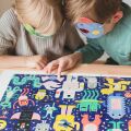 Petit Collage Puzzle Monster 100 Teile mit 3D-Brille