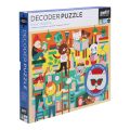 Petit Collage Puzzle Bibliothek 100 Teile mit 3D-Brille