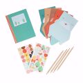 Petit Collage Creative Aktentasche grün Briefset mit Tieren