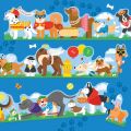 Petit Collage Bodenpuzzle Hundep​​arade 30 Teile