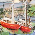 RoboTime 3D-Holzpuzzle Rote Boote