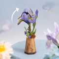 RoboTime 3D-Holzpuzzle Lila Iris