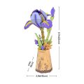 RoboTime 3D-Holzpuzzle Lila Iris