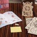Ugears Mechanisches 3D-Holzpuzzle Dekorativer Wecker