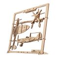 Ugears Mechanisches 2.5D-Holzpuzzle Kampfflugzeug