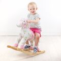 Bigjigs Toys Hölzernes Schaukelpferd mit Blumen
