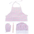 Bigjigs Toys Kochset mit Schürze mit Polka Dots