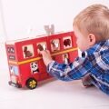 Bigjigs Toys Holzbus mit Tieren