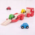 Bigjigs Toys Holztransporter mit Autos
