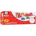 Bigjigs Toys Holztransporter mit Autos