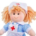 Bigjigs Toys Stoff-Krankenschwester-Puppe Nancy 28 cm