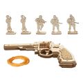 RoboTime Mechanisches 3D-Puzzle aus Holz Revolver Corsac