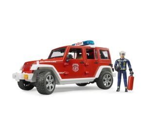Bruder Red Fire JEEP WRANGLER mit Figur und Zubehör
