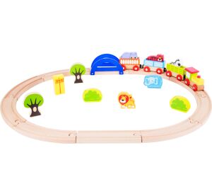 small foot Holzeisenbahnstrecke My Zoo