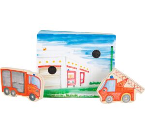 small foot Hölzernes Buch Feuerwehrleute