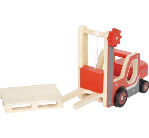 small foot Gabelstapler mit Palette