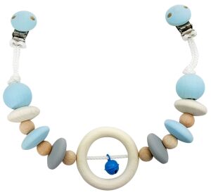 Hess Kinderwagenbügel Natur mit blauer Glocke