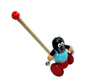 Detoa Holzspielzeug auf einem Stock Maulwurf