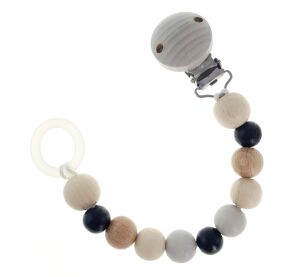 Hess Schnullerkette Natur schwarz