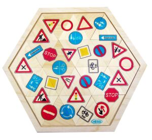 Hess Puzzle Mosaik Verkehrsschilder 24 Teile