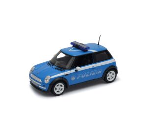Welly - Mini Cooper Polizei 1:24 blau