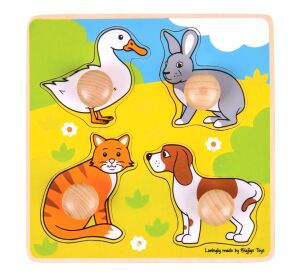 Bigjigs Toys Einlegepuzzle Haustiere