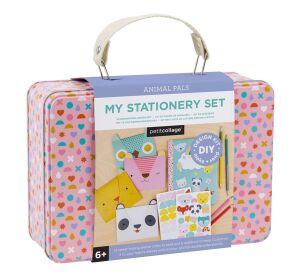 Petit Collage Kreativkoffer Briefset mit Tieren