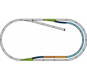 Piko Schienensatz C (Parallelschiene) mit Sockel - 55321