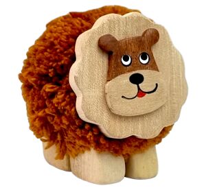 2Kids Toys Holzfigur XL mit Pompon Löwe