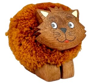 2Kids Toys Holzfigur XL mit Pompon Katze