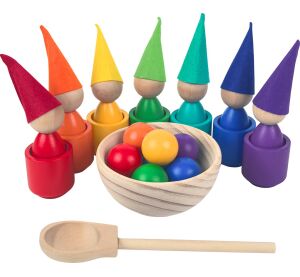 2Kids Toys Stiftepuppen in tassen mit hüten und bällen