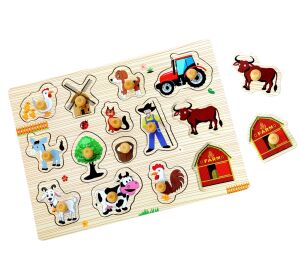 2Kids Toys Holzpuzzle Bauernhof 14 Teile