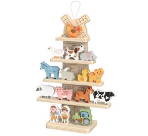 2Kids Toys Hängendes Mühlen-Spielset mit Bauernhoftieren