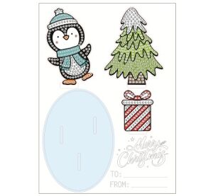 2Kids Toys Diamantmalerei mit Staffelei Weihnachtspinguin